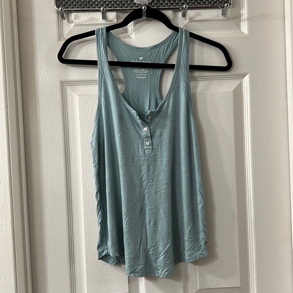 American Eagle Soft and Sexy Light Teal Tank Top